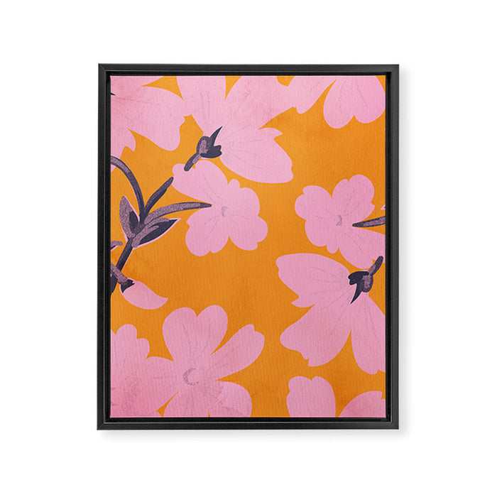 Abstract Minimal Flowers 18 Framed Canvas Print Gallery Image 1
