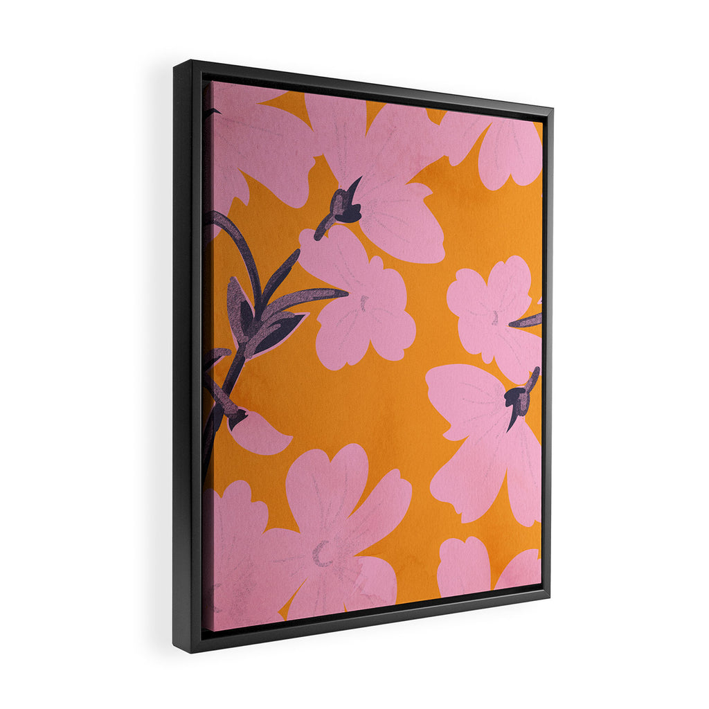 Abstract Minimal Flowers 18 Framed Canvas Print Gallery Image 2