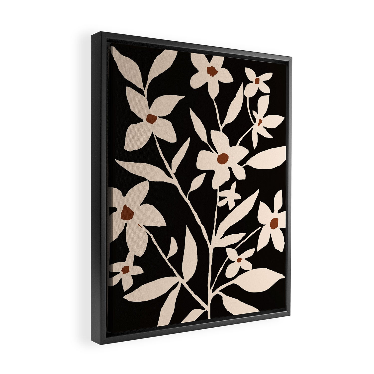 Abstract Minimal Flowers 29 Framed Canvas Print Gallery Image 2