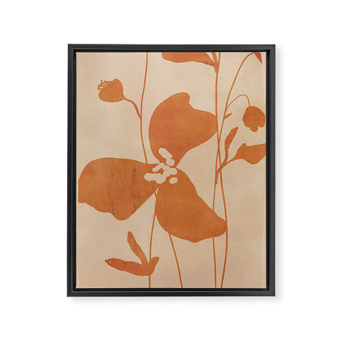 Abstract Minimal Flowers 3 Framed Canvas Print Gallery Image 1