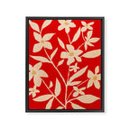 Abstract Minimal Flowers 30 Framed Canvas Print Gallery Image 6