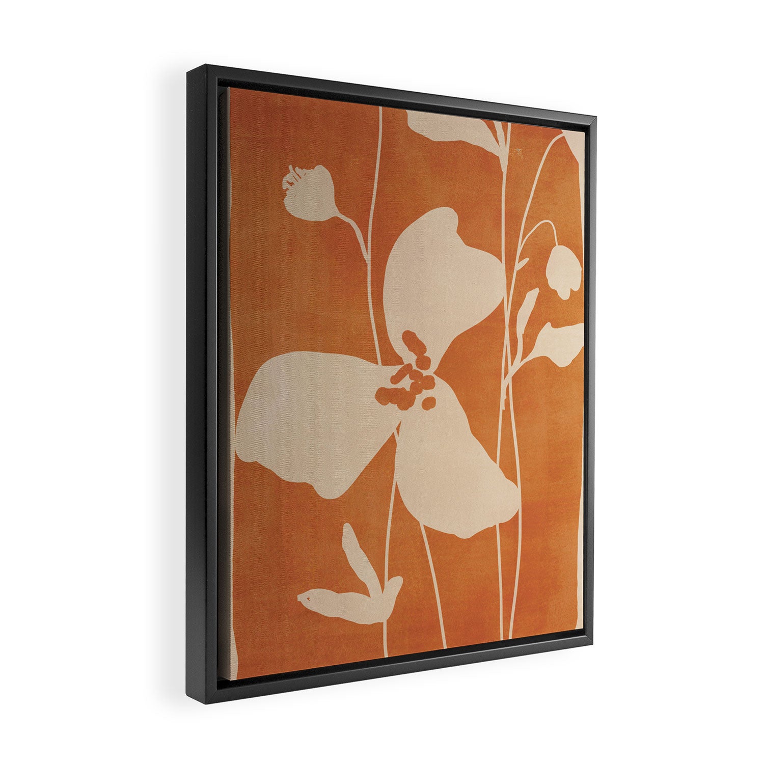 Abstract Minimal Flowers 4 Framed Canvas Print Gallery Image 2