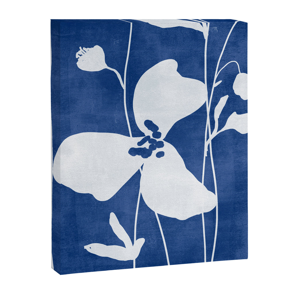 Abstract Minimal Flowers 4/Blue Canvas Print Gallery Image 6