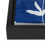 Abstract Minimal Flowers 4/Blue Framed Canvas Print Gallery Image 3