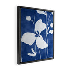 Abstract Minimal Flowers 4/Blue Framed Canvas Print Gallery Image 2