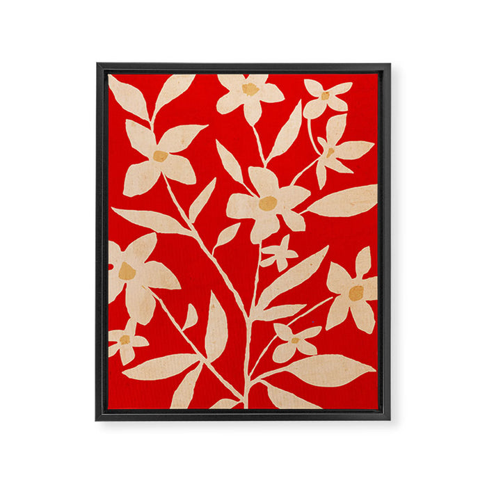 Abstract Minimal Flowers 7 Framed Canvas Print Gallery Image 1