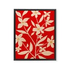 Abstract Minimal Flowers 7 Framed Canvas Print Gallery Image 6