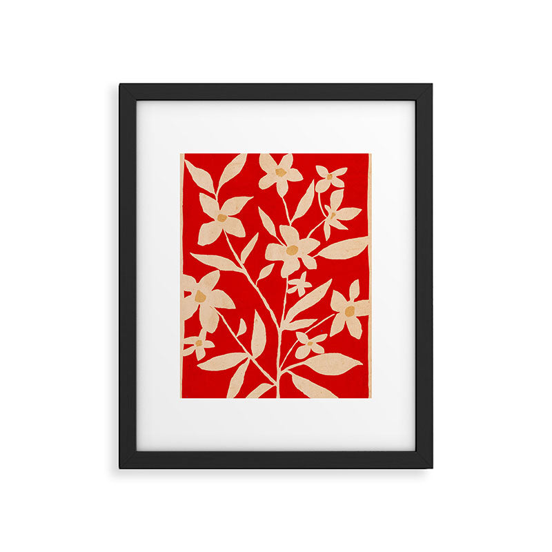 Abstract Minimal Flowers 7 Framed Art Print Gallery Image 4