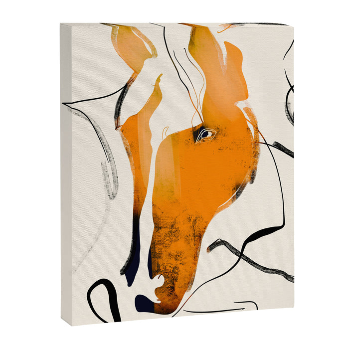 Abstract Minimal Horse 2 Canvas Print Gallery Image 1