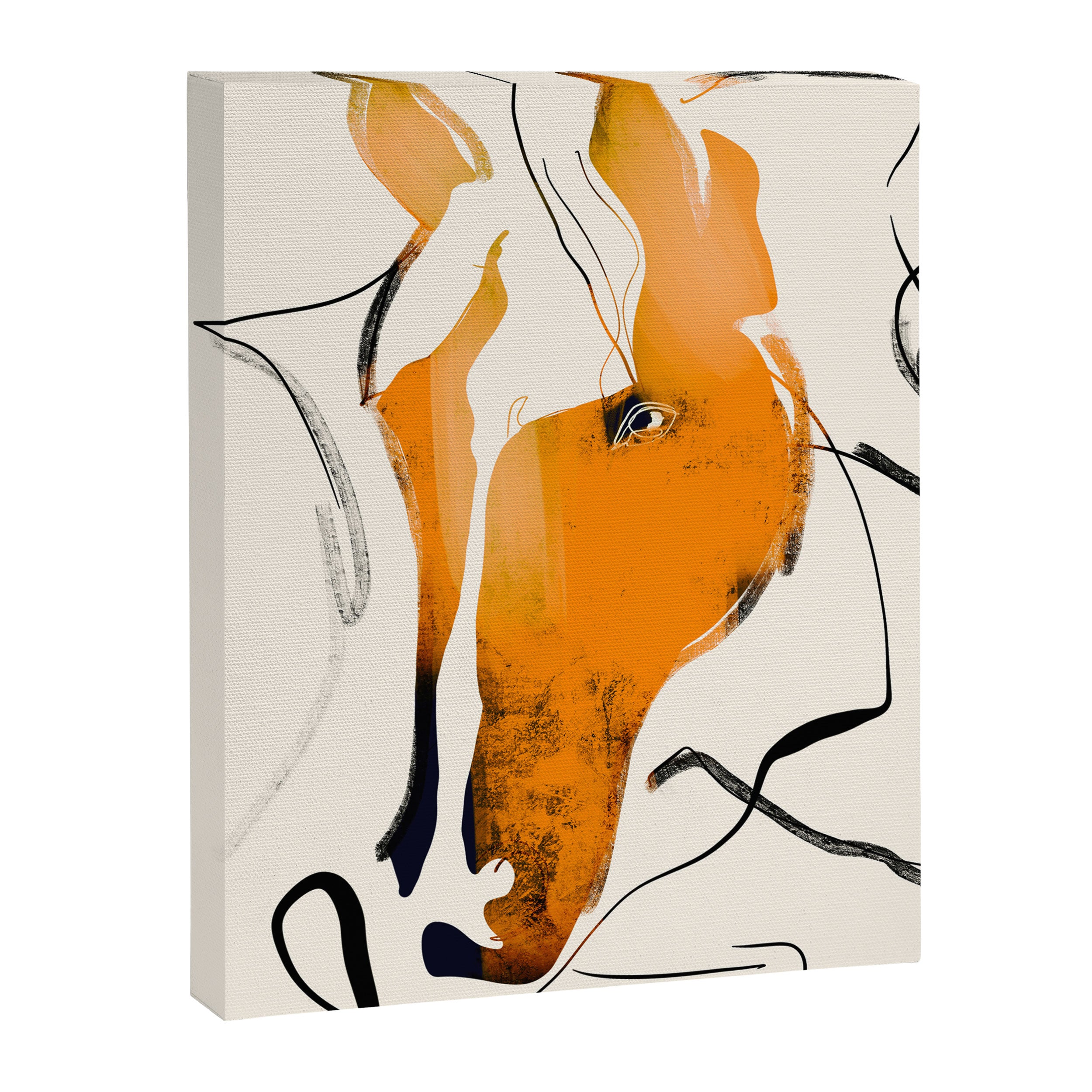 Abstract Minimal Horse 2 Canvas Print Gallery Image 6
