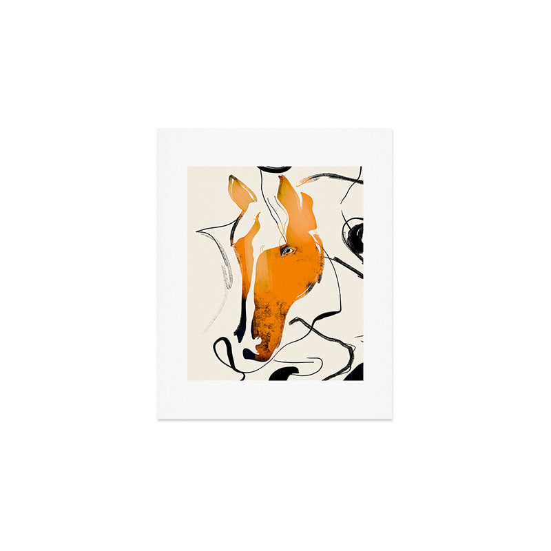 Abstract Minimal Horse 2 Art Print Gallery Image 1