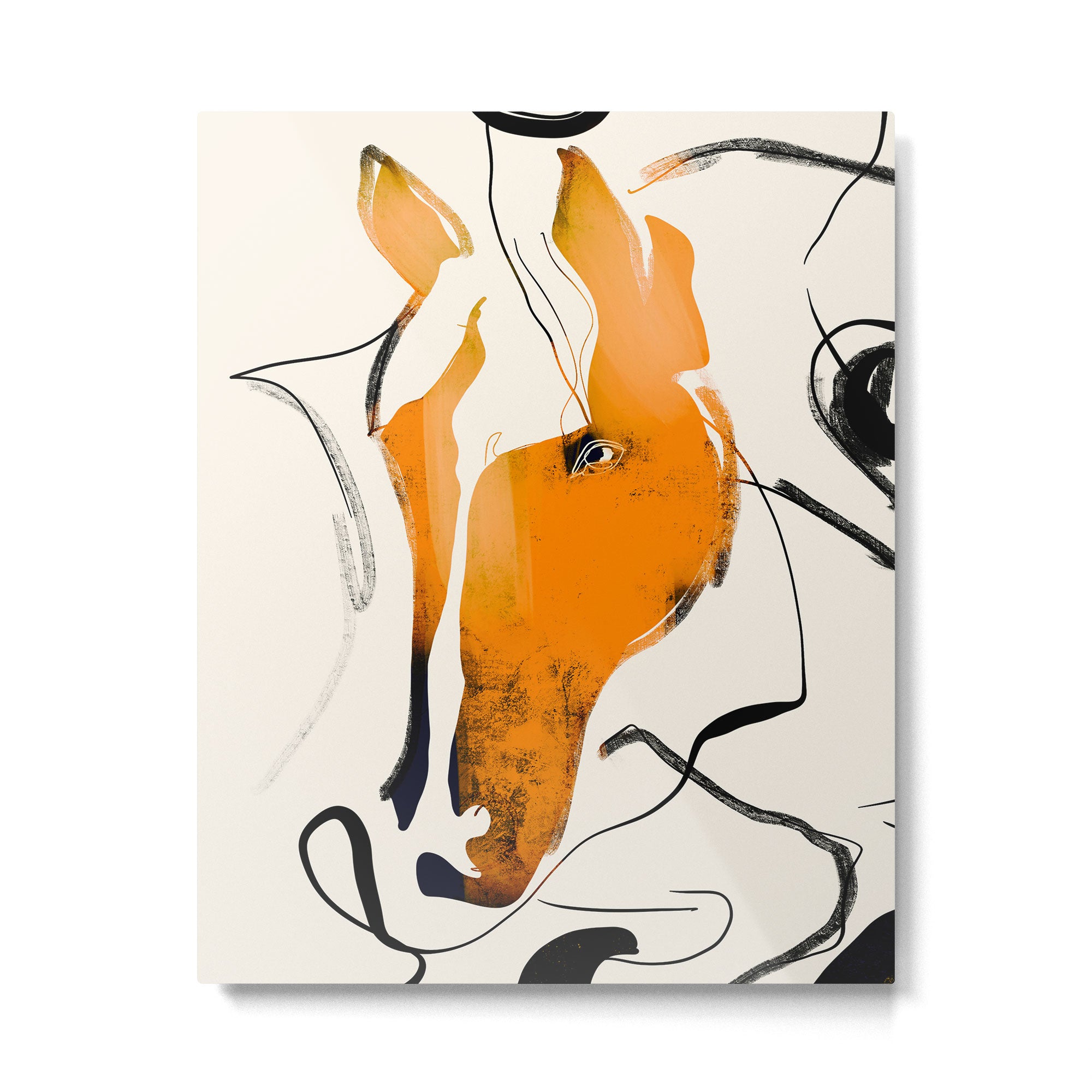 Abstract Minimal Horse 2 Metal Print Gallery Image 4