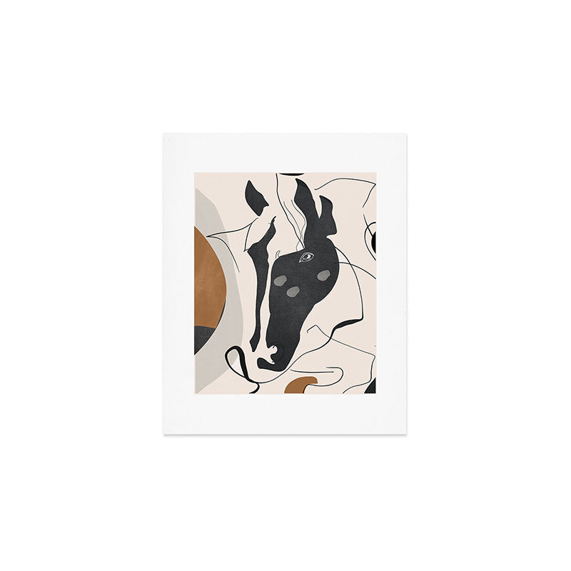 Abstract Minimal Horse 3 Art Print Gallery Image 1