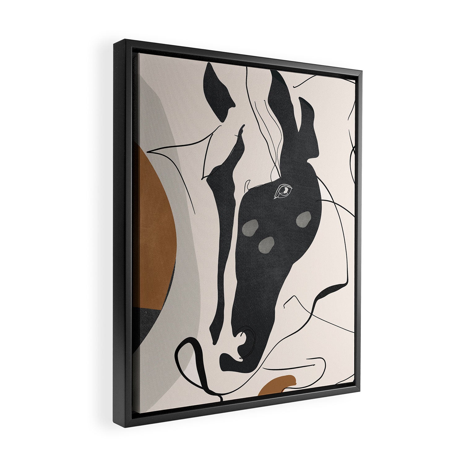 Abstract Minimal Horse 3 Framed Canvas Print Gallery Image 2