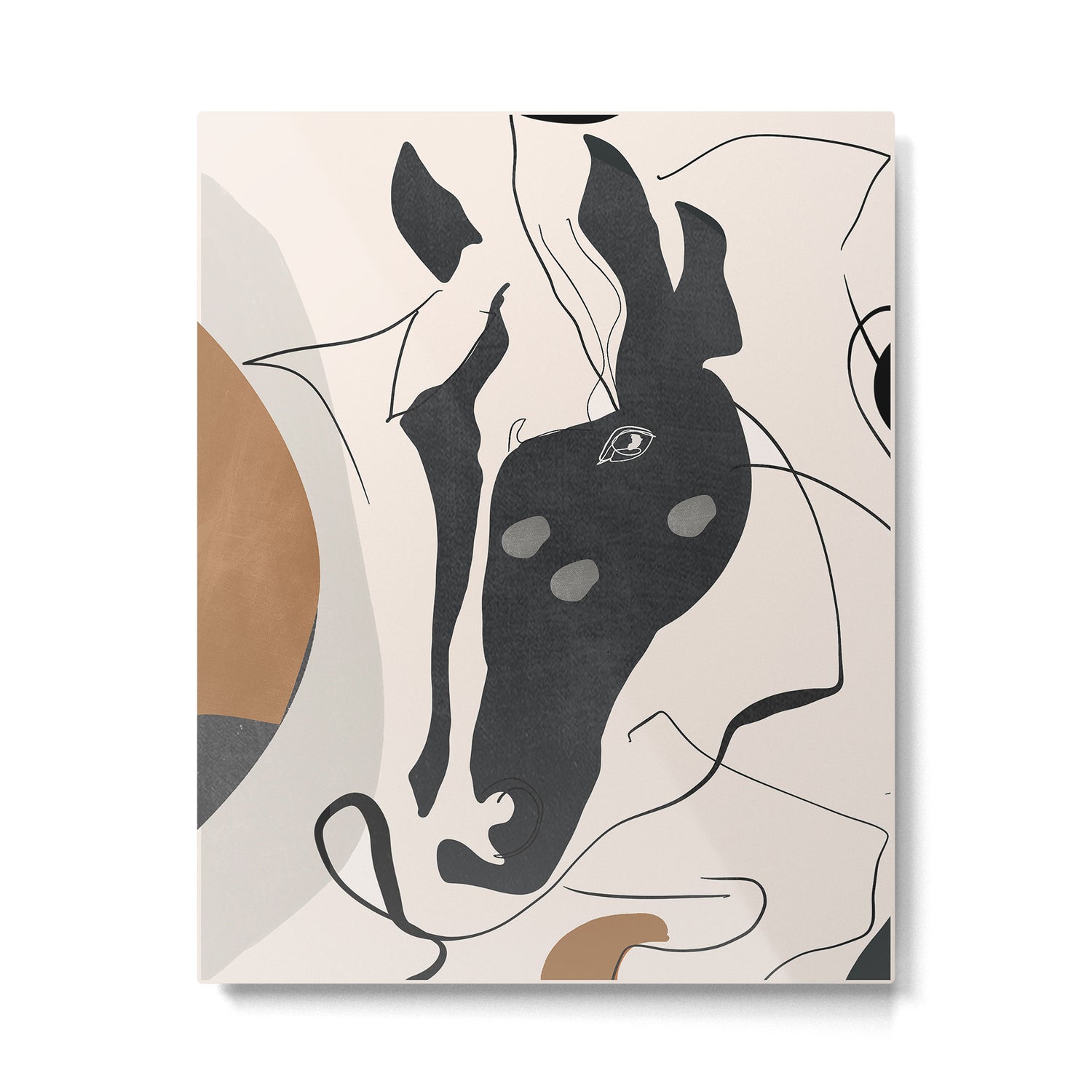 Abstract Minimal Horse 3 Metal Print Gallery Image 4