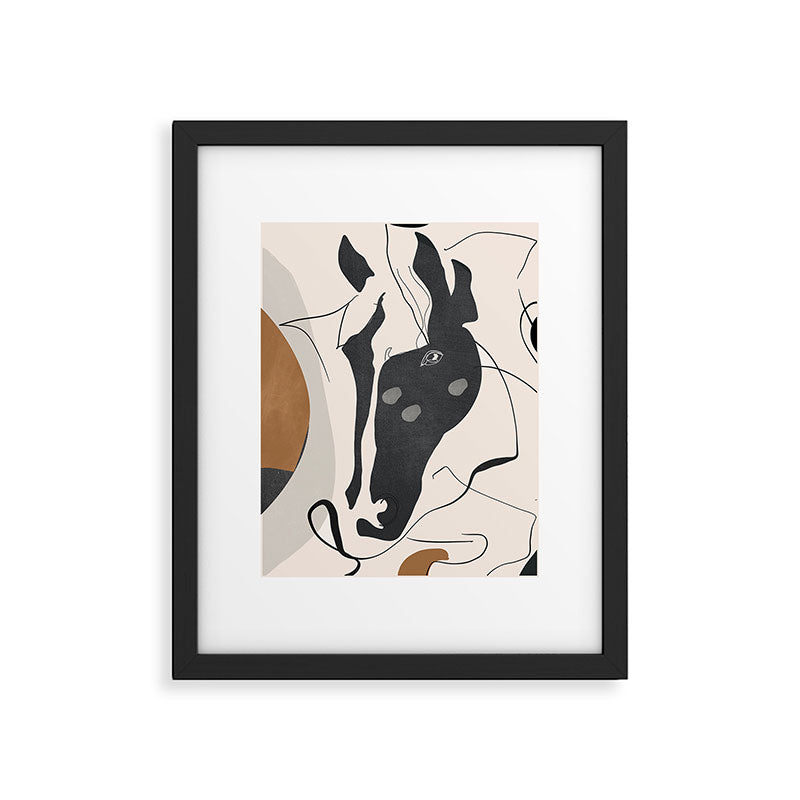 Abstract Minimal Horse 3 Framed Art Print Gallery Image 4