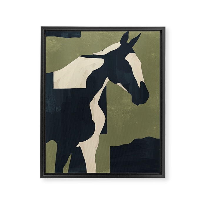 Abstract Minimal Horse 4 Framed Canvas Print Gallery Image 1