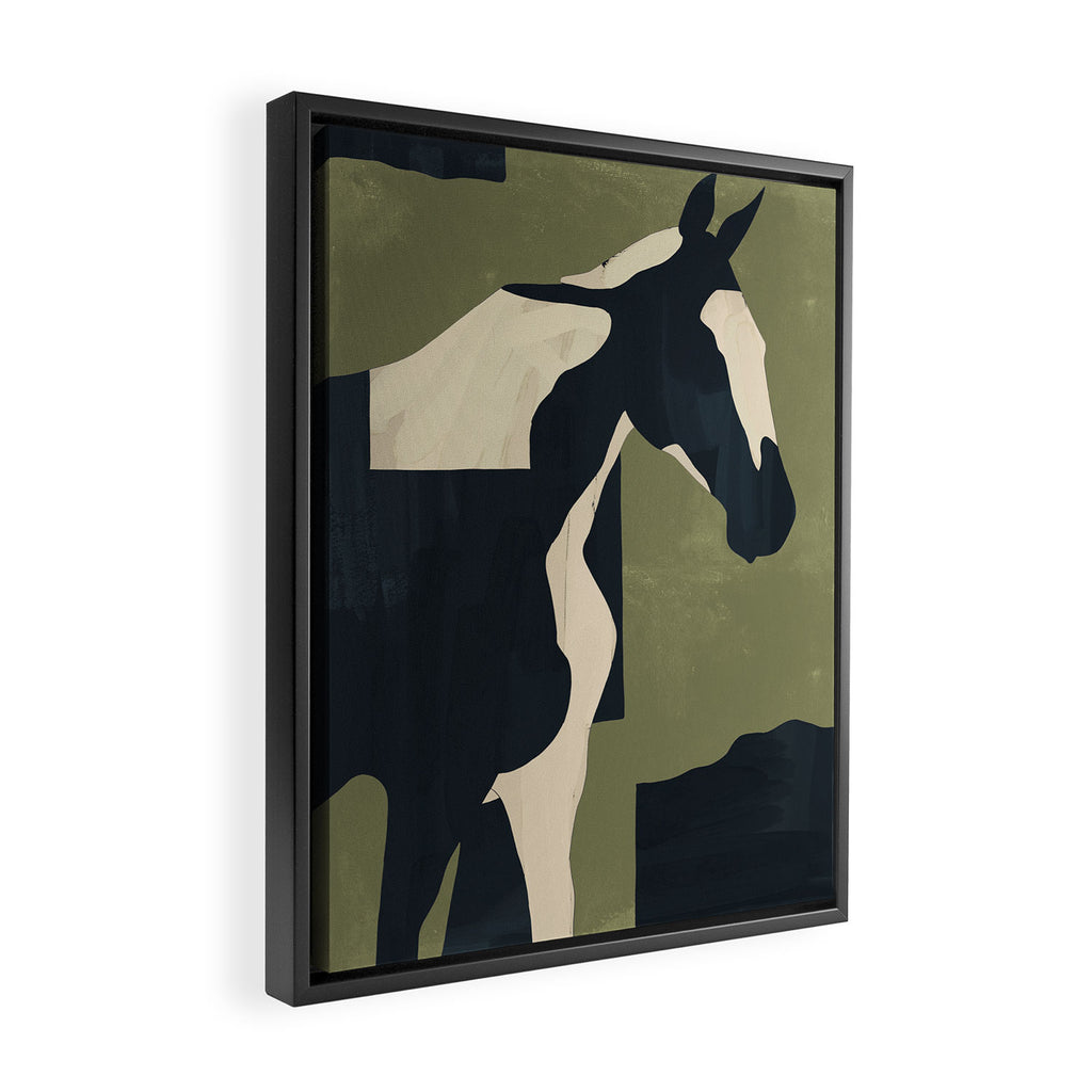 Abstract Minimal Horse 4 Framed Canvas Print Gallery Image 2