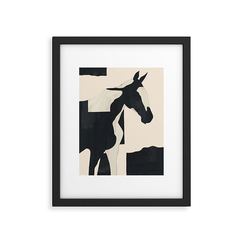 Abstract Minimal Horse 5 Framed Art Print Gallery Image 5