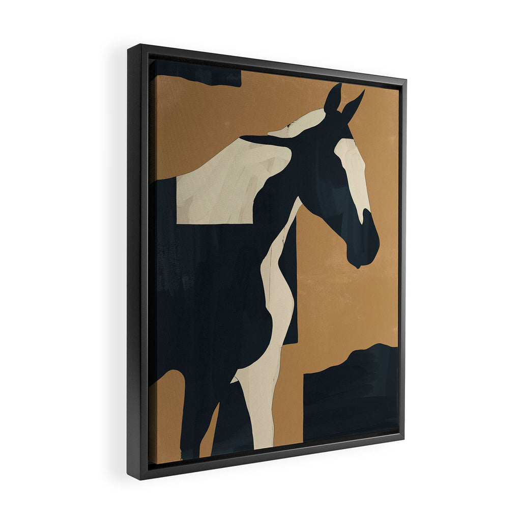 Abstract Minimal Horse 6 Framed Canvas Print Gallery Image 2