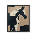Abstract Minimal Horse 7 Framed Canvas Print Gallery Image 6