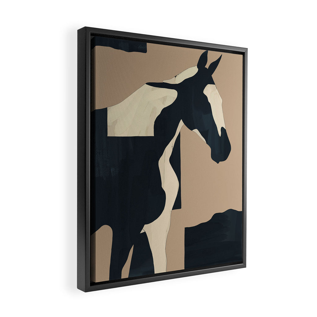 Abstract Minimal Horse 7 Framed Canvas Print Gallery Image 2