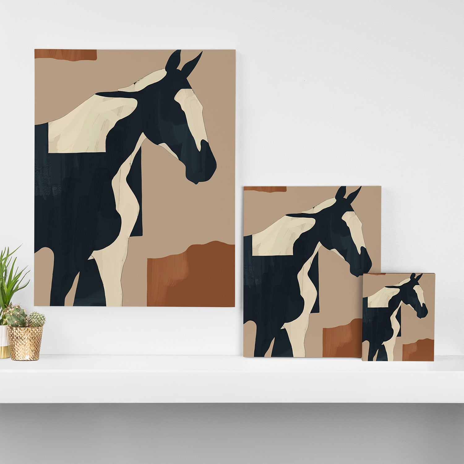 Abstract Minimal Horse 8 Canvas Print Gallery Image 3