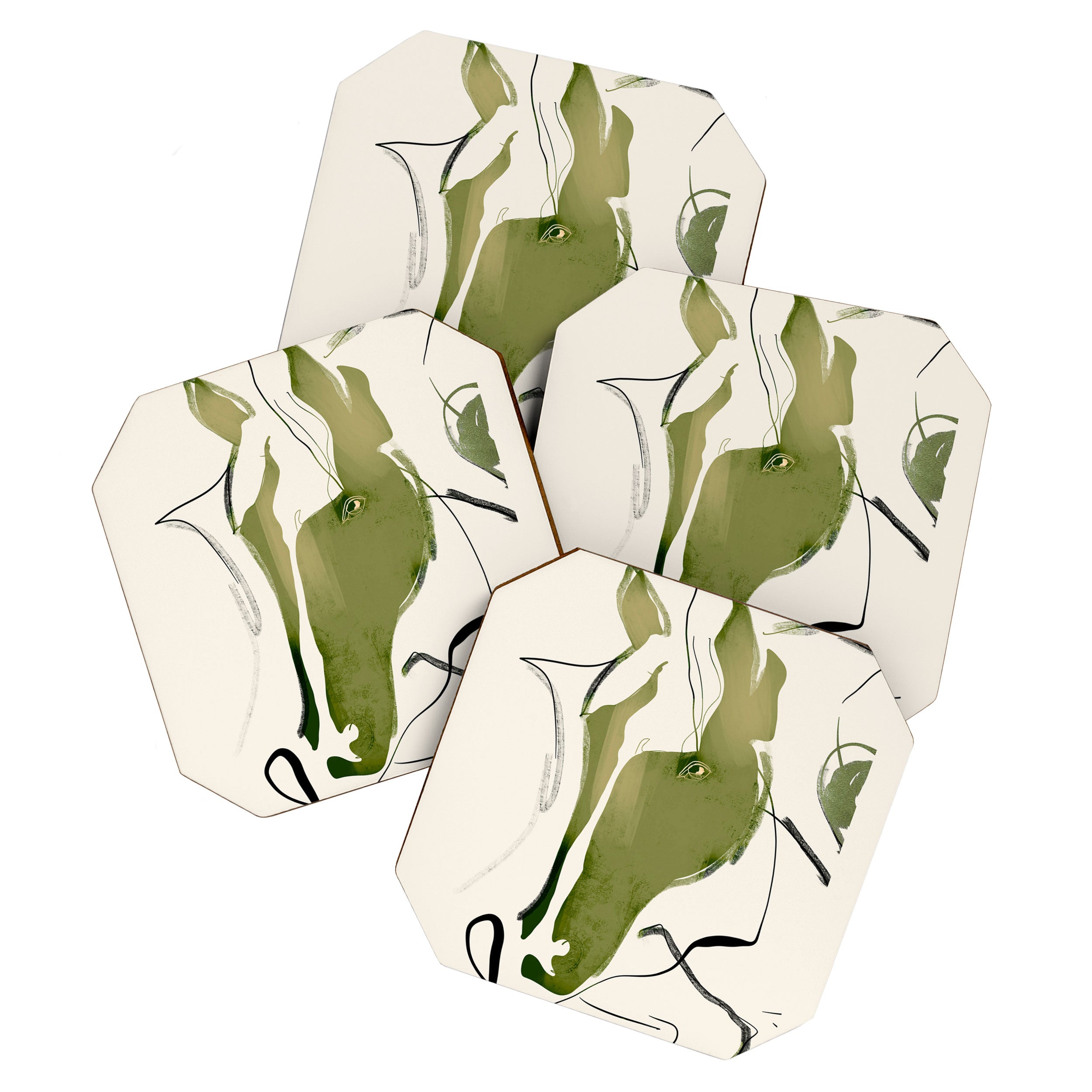 Abstract Minimal Horse Coaster Gallery Image 1