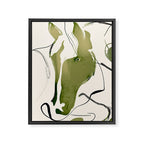 Abstract Minimal Horse Framed Canvas Print Gallery Image 6