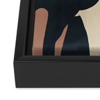 Abstract Minimal Horse Mocha Mousse Framed Canvas Print Gallery Image 3