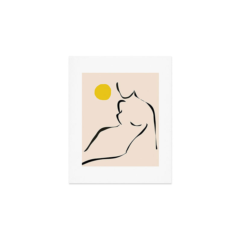 abstract minimal nude Art Print Gallery Image 1