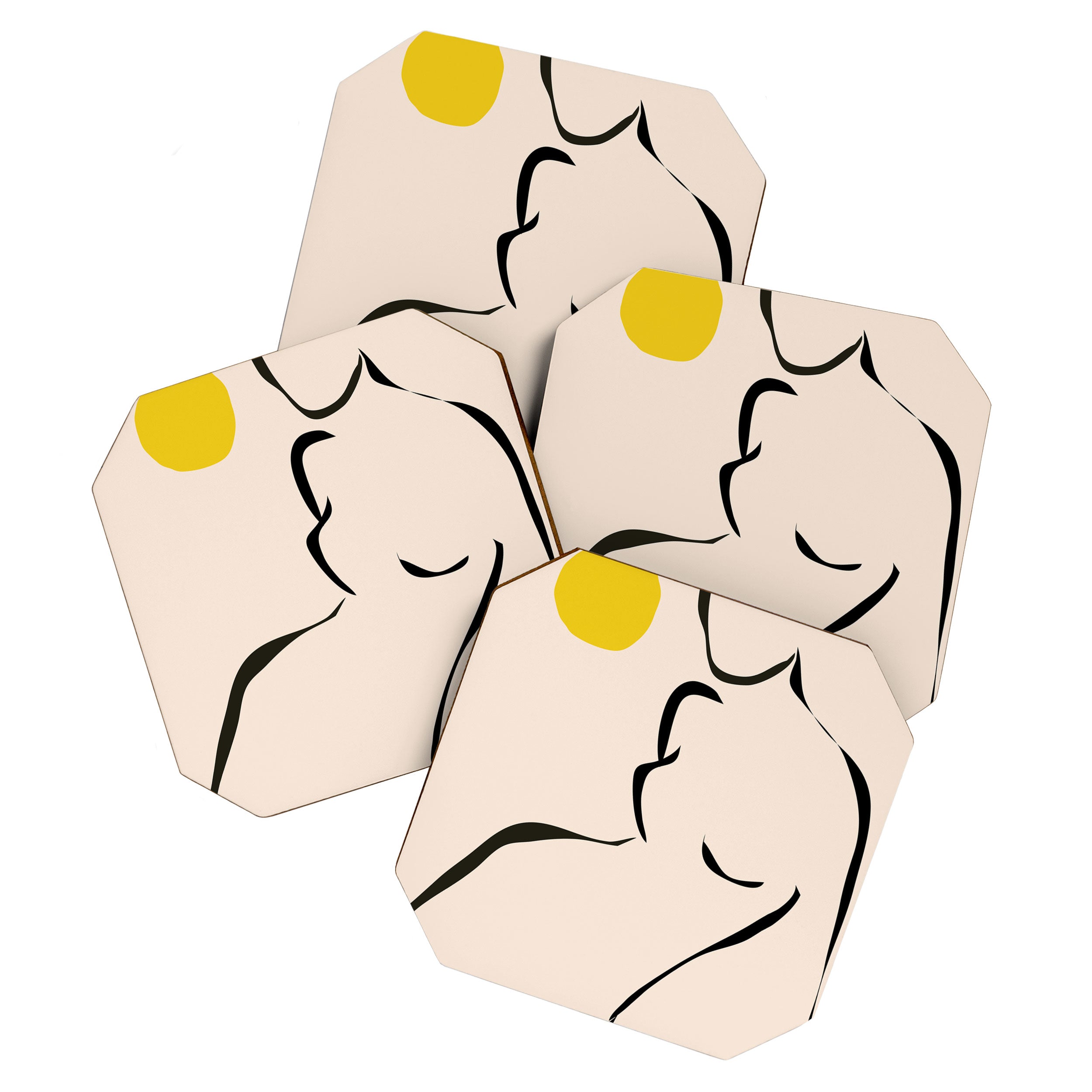 abstract minimal nude Coaster Gallery Image 1