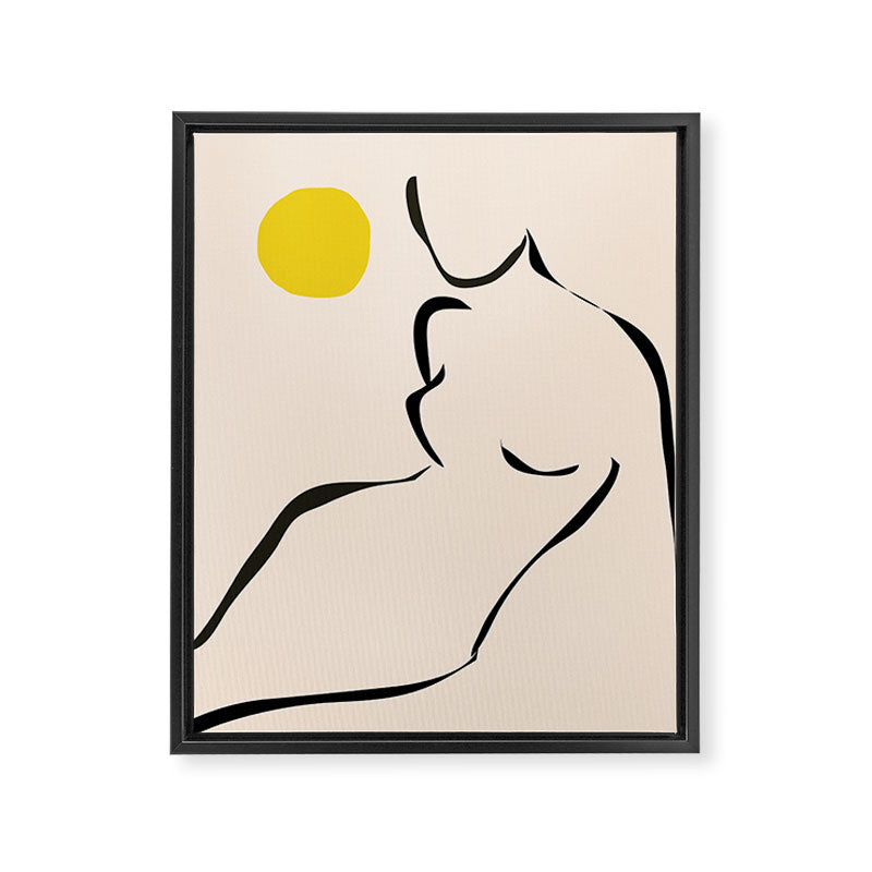 abstract minimal nude Framed Canvas Print Gallery Image 6