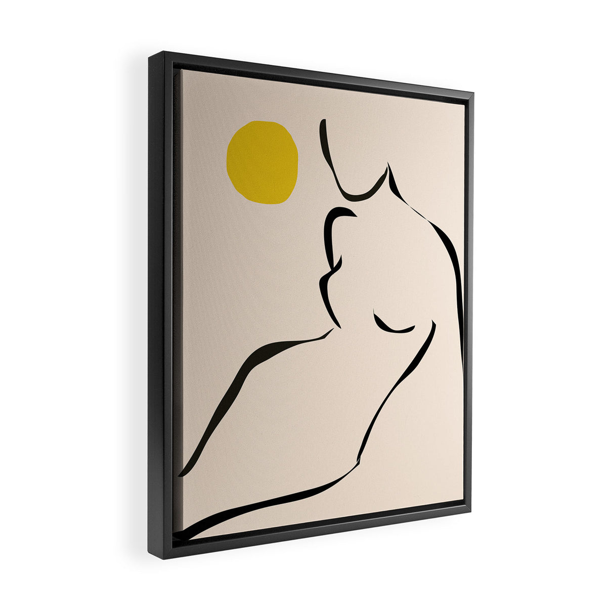 abstract minimal nude Framed Canvas Print Gallery Image 2