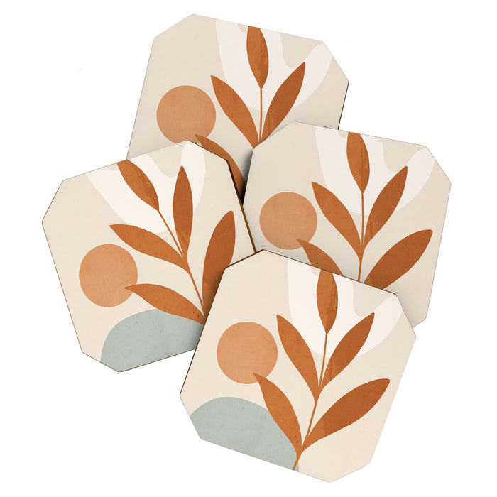 Abstract Minimal -Plant 10 Coaster Gallery Image 1