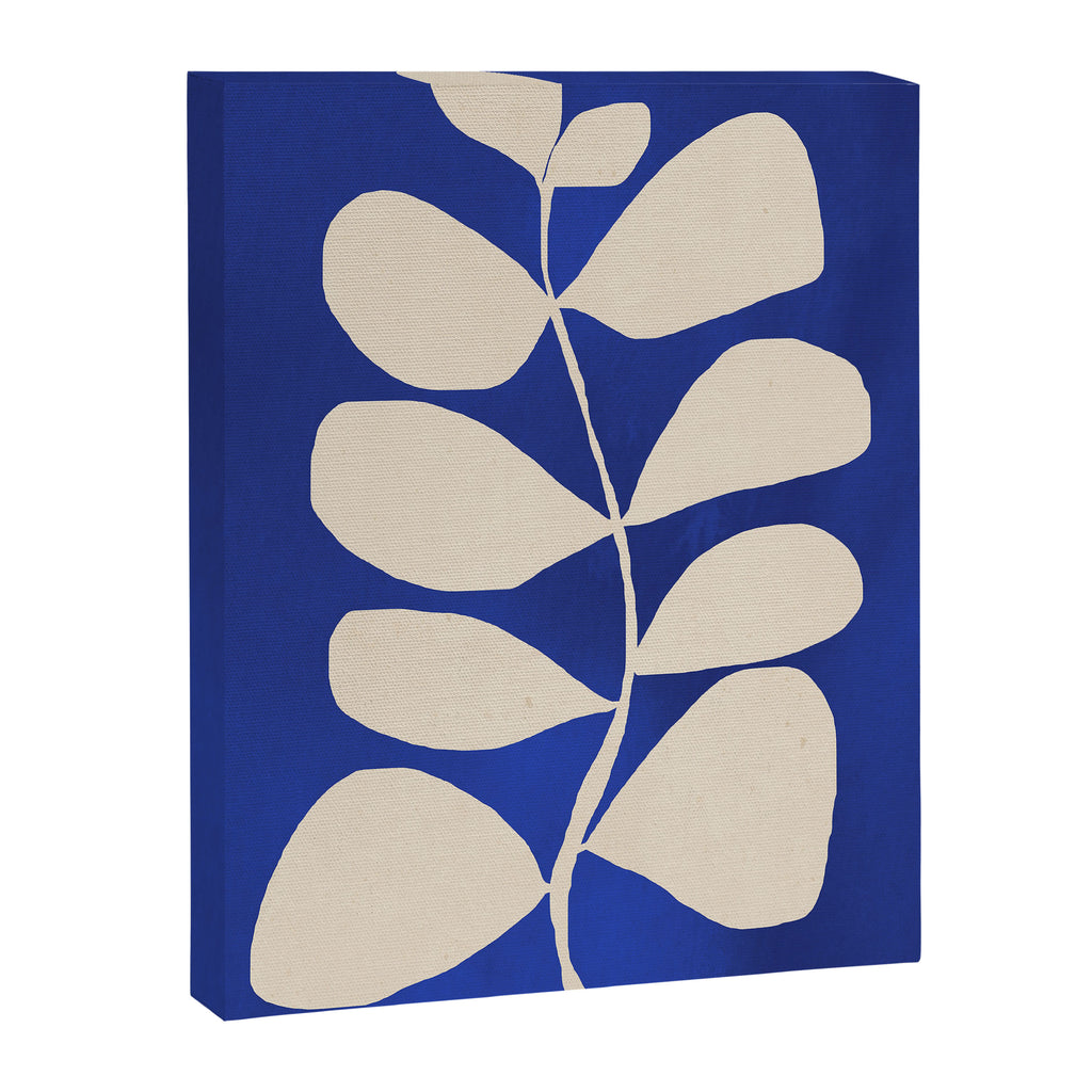 Abstract Minimal -Plant 3-2  Cobalt Blue Canvas Print Gallery Image 6
