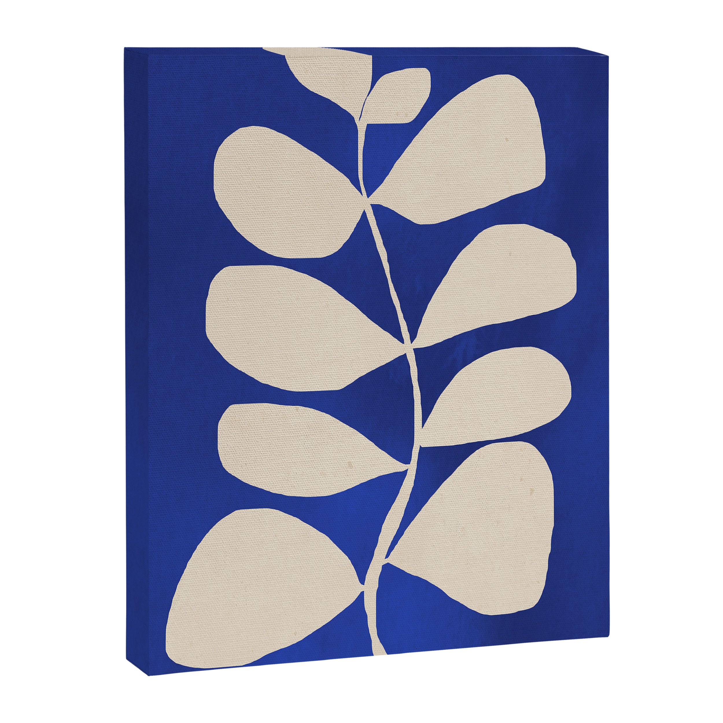 Abstract Minimal -Plant 3-2  Cobalt Blue Canvas Print Gallery Image 6