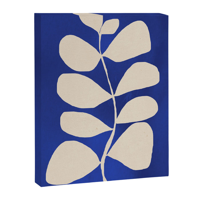 Abstract Minimal -Plant 3-2  Cobalt Blue Canvas Print Gallery Image 1