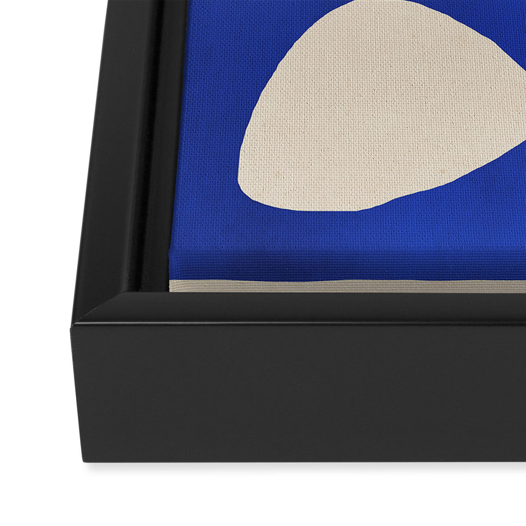 Abstract Minimal -Plant 3-2  Cobalt Blue Framed Canvas Print Gallery Image 3