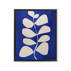 Abstract Minimal -Plant 3-2  Cobalt Blue Framed Canvas Print Gallery Image 6