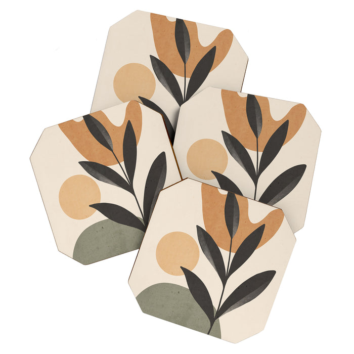 Abstract Minimal -Plant 9 Coaster Gallery Image 1