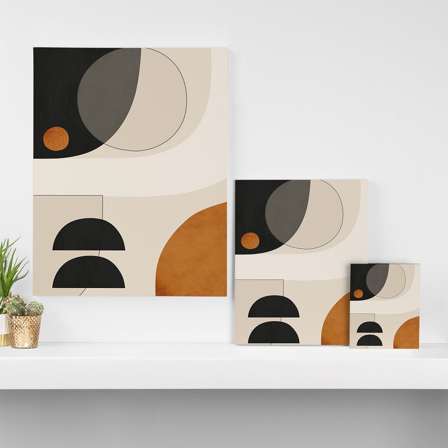 Abstract Minimal Shapes 133 Canvas Print Gallery Image 3