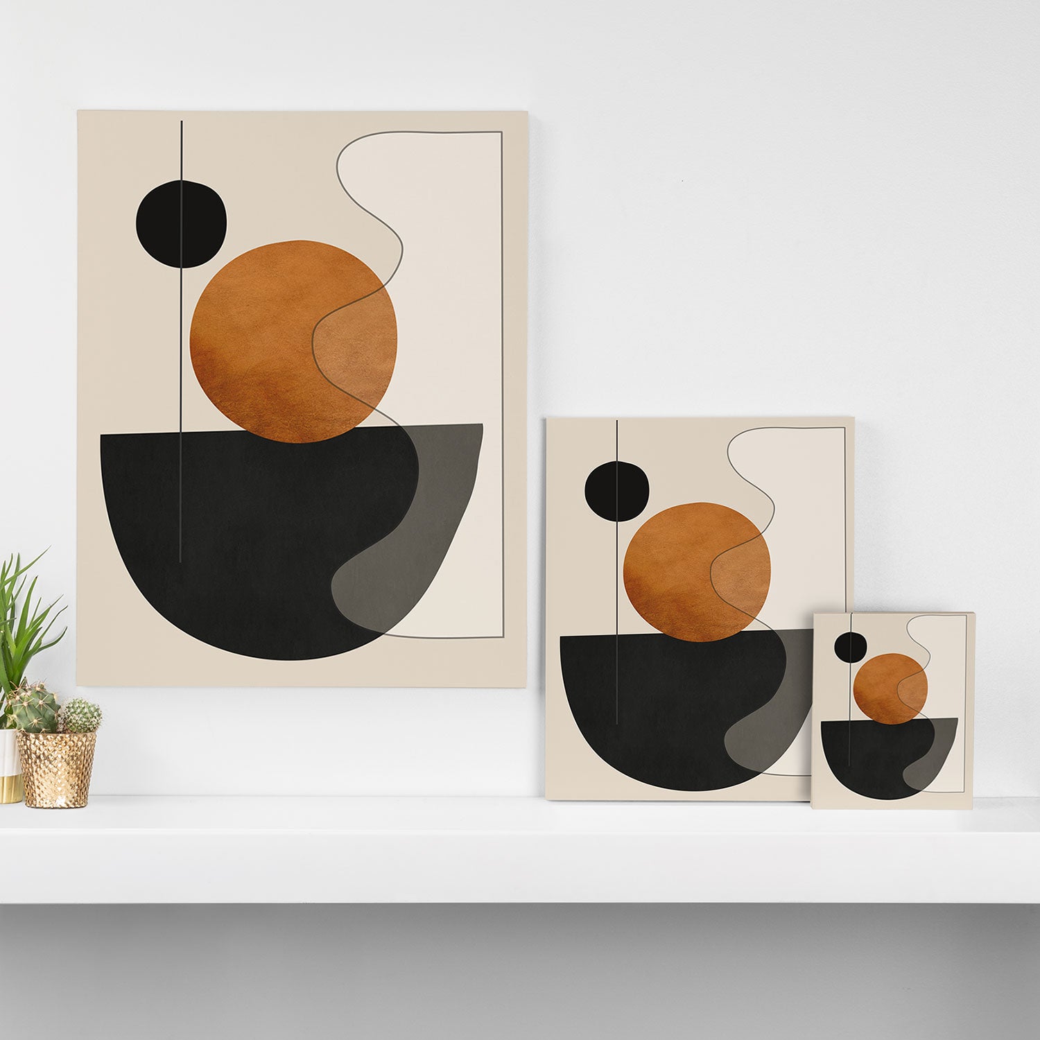 Abstract Minimal Shapes 135 Canvas Print Gallery Image 3