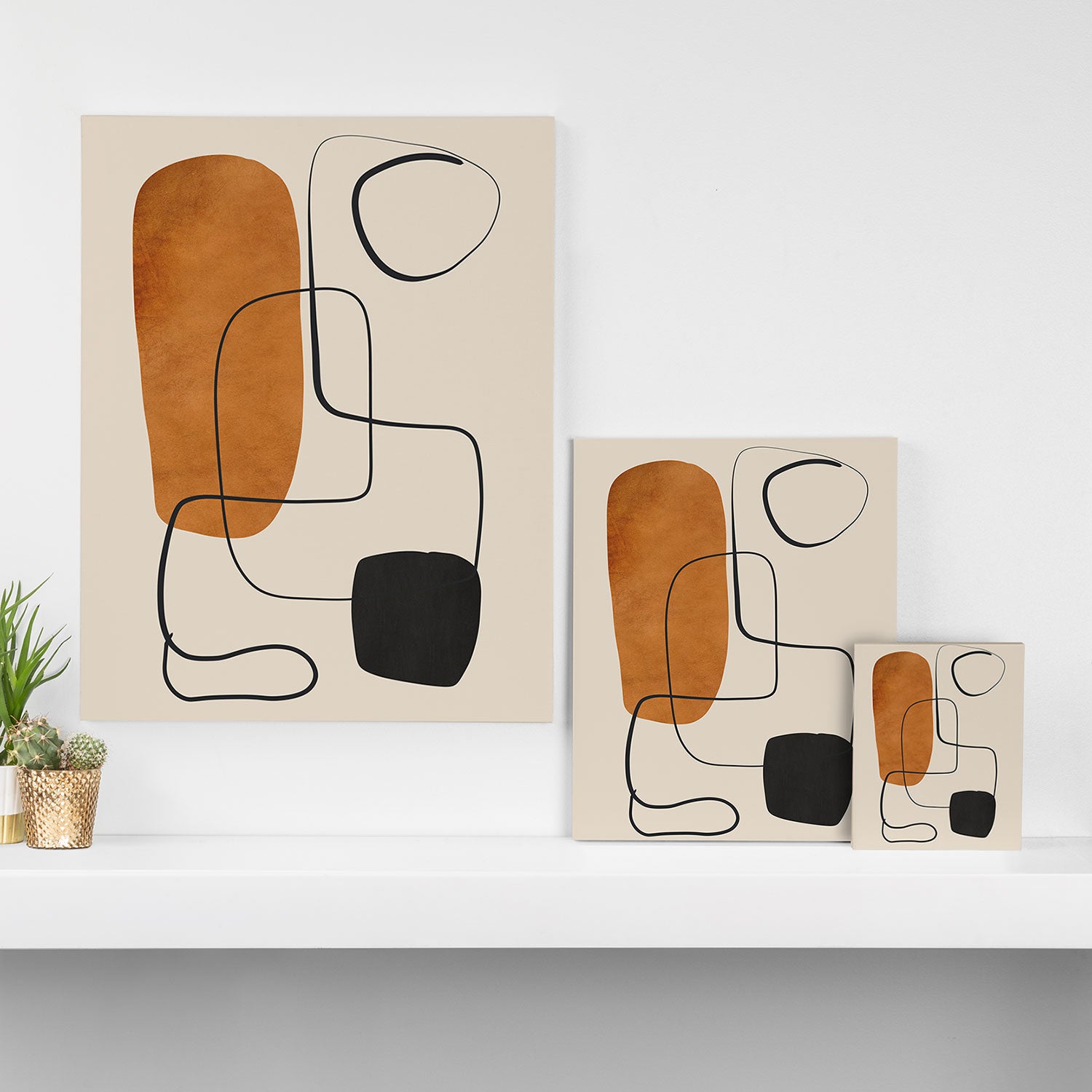 Abstract Minimal Shapes 137 Canvas Print Gallery Image 3