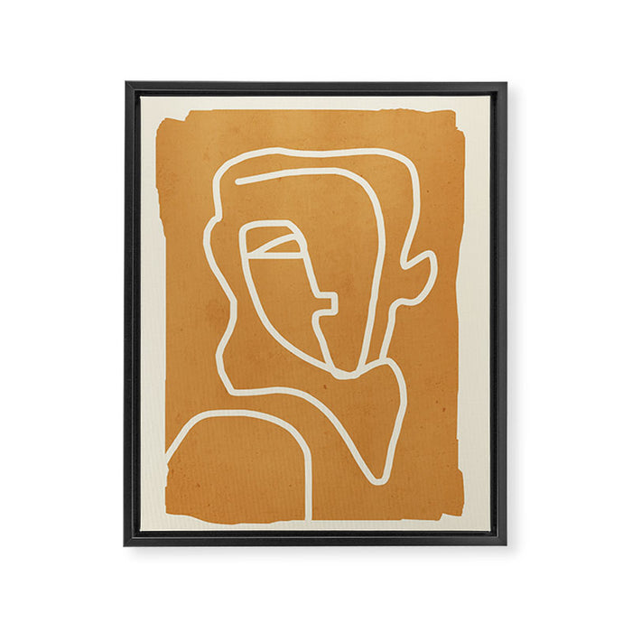 Abstract Minimal Woman Portrait 2 Framed Canvas Print Gallery Image 1