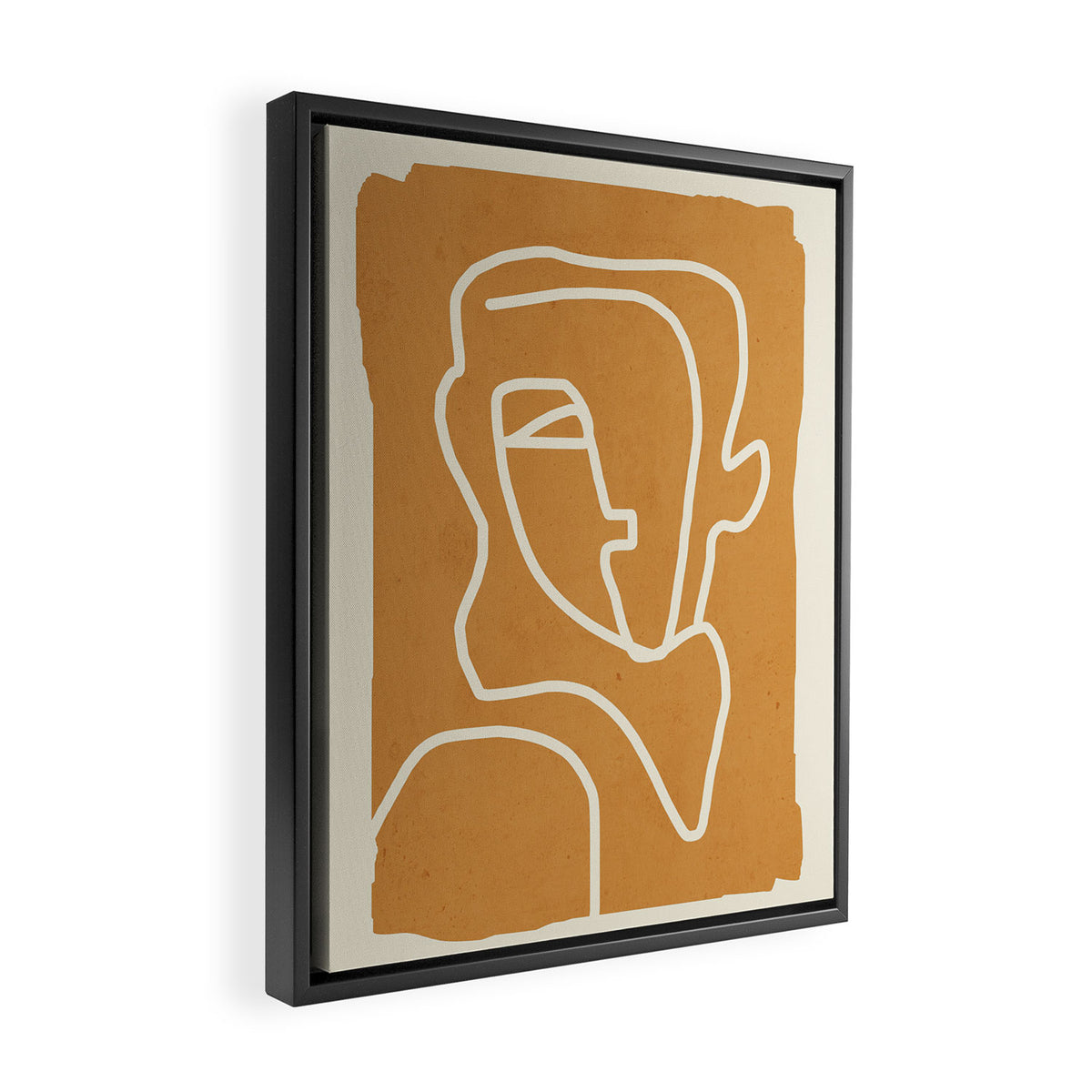 Abstract Minimal Woman Portrait 2 Framed Canvas Print Gallery Image 2
