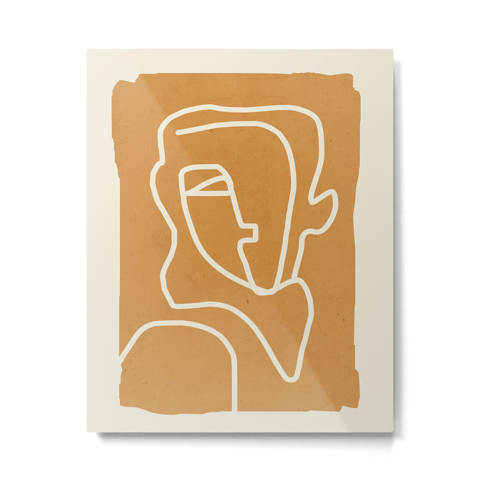 Abstract Minimal Woman Portrait 2 Metal Print Gallery Image 1