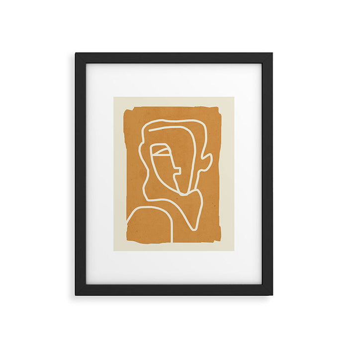 Abstract Minimal Woman Portrait 2 Framed Art Print Gallery Image 1