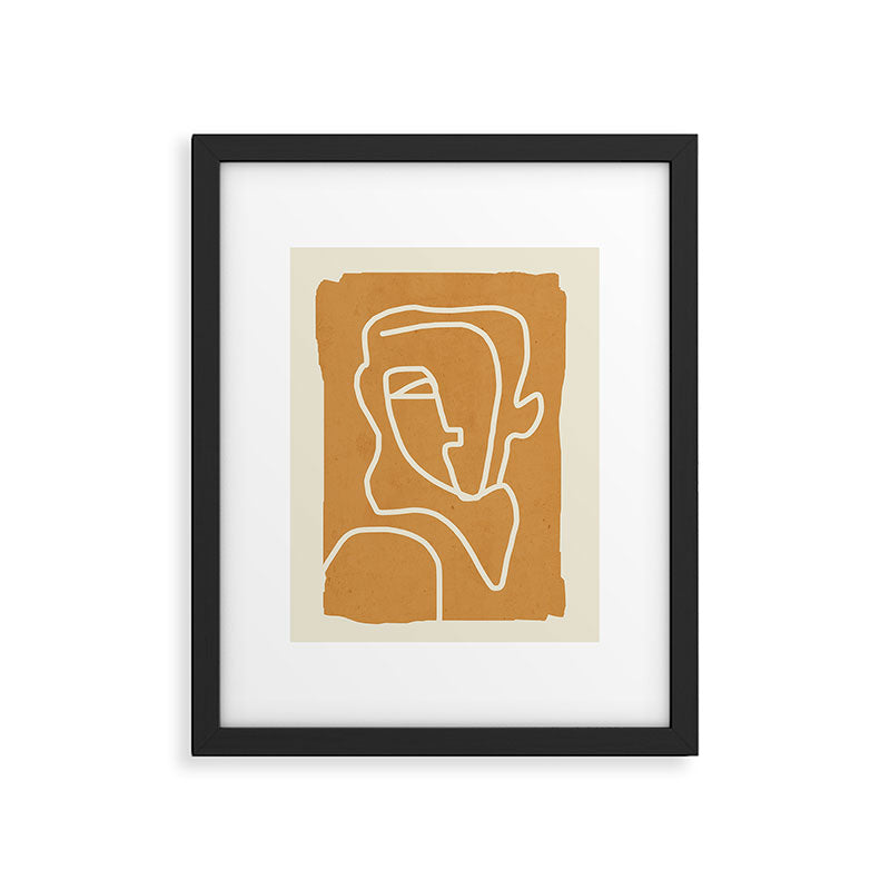 Abstract Minimal Woman Portrait 2 Framed Art Print Gallery Image 5