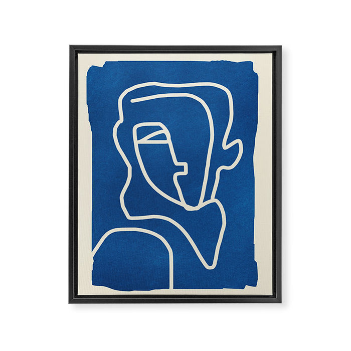 Abstract Minimal Woman Portrait Framed Canvas Print Gallery Image 1